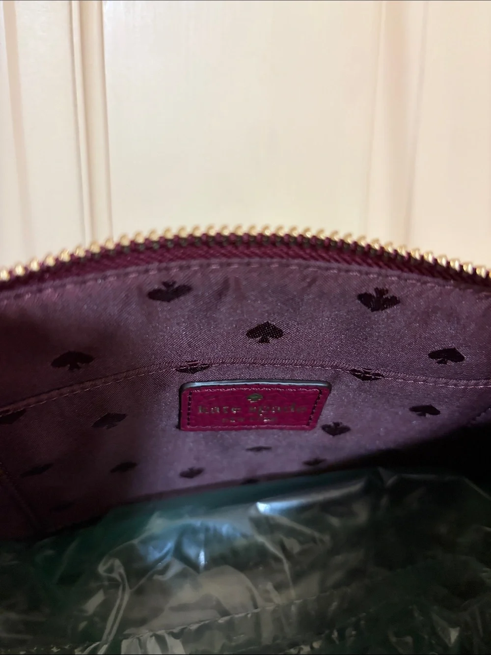 kate spade Pebbled Leather Crossbody in Deep Berry